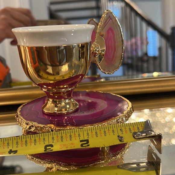 NWOT HANDMADE ESPRESSO CUP AND SAUCER . - Picture 16 of 17